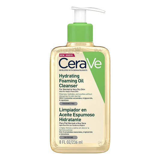 CeraVe Limpiador en Aceite Espumoso Hidratante Piel Normal a Muy Seca 236ml | 8oz