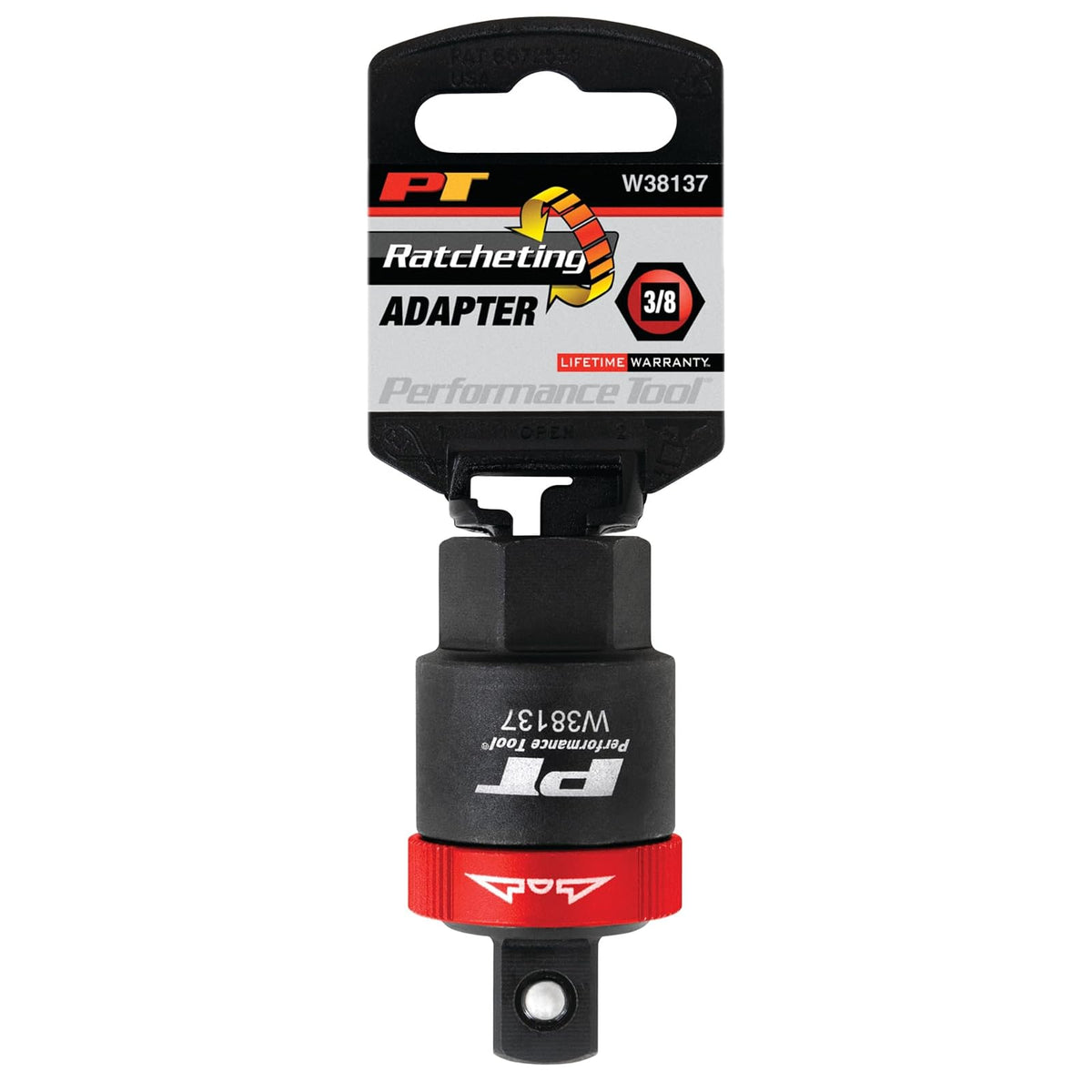 Performance Tool Adaptador de Carraca 3/8 in, Negro, W38137