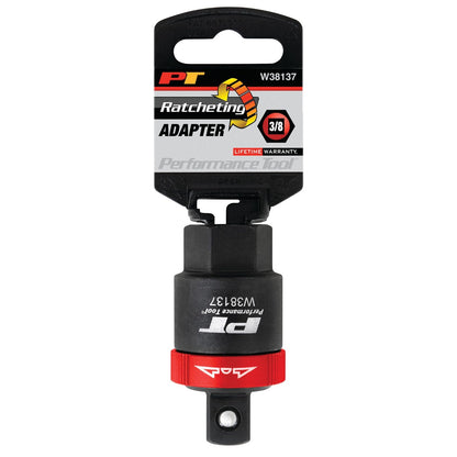 Performance Tool Adaptador de Carraca 3/8 in, Negro, W38137