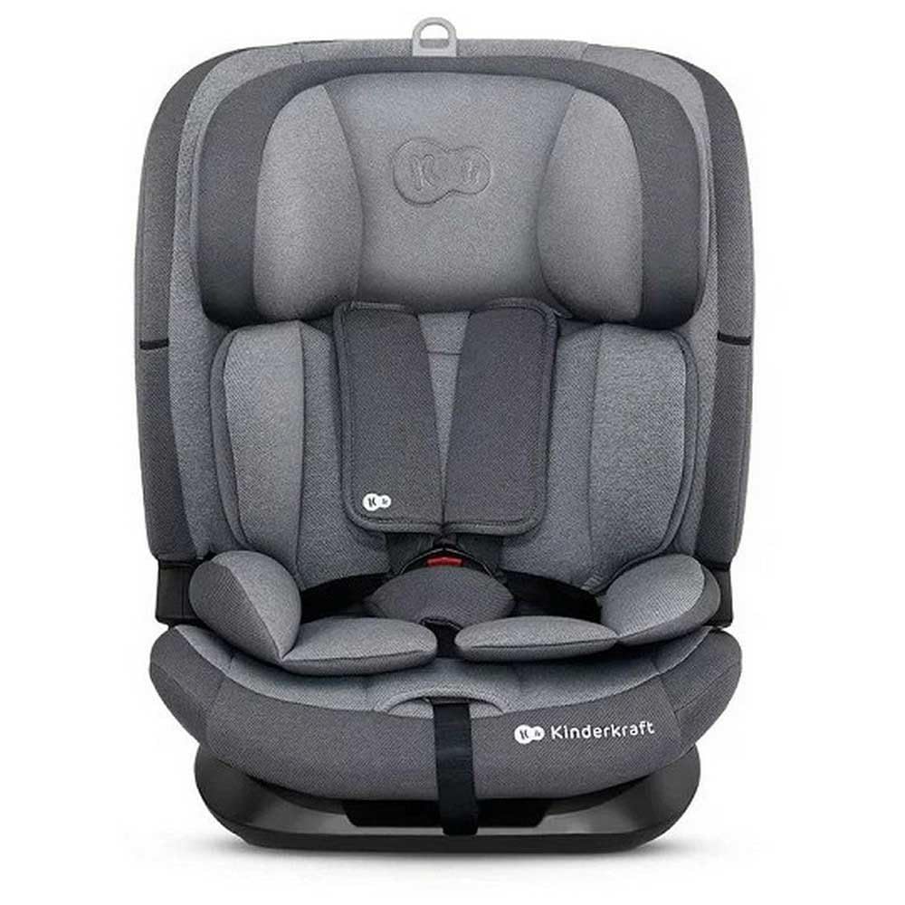 Kinderkraft ONETO3 I-Size Autoasiento Isofix, Asiento de carro, Niños Grupo 1/2/3, 9-36 Kg, R129, Protectores Laterales, Top Tether, Ajustar con una Mano, Silla de Automóvil, Easy Grow System, Gris