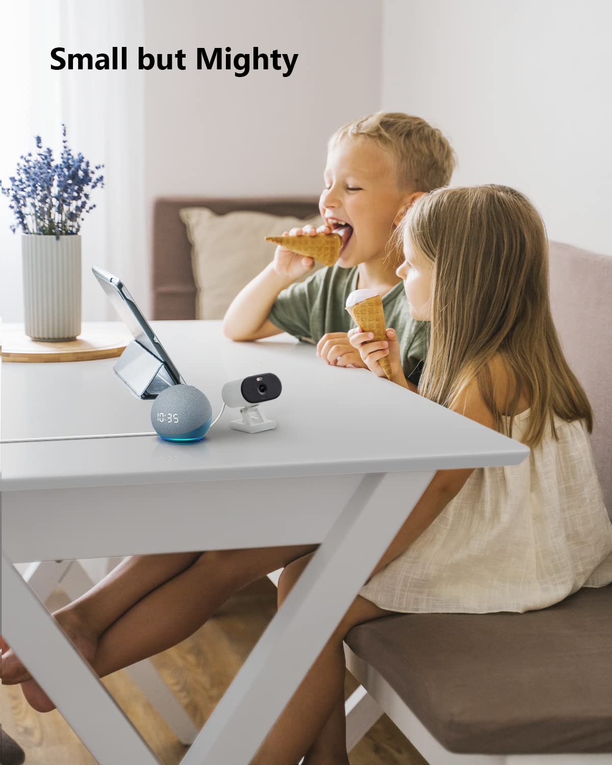Cámara de Seguridad para Exteriores/Interiores, cámara Wi-Fi 1080P de 2.4 GHz, cámara IP con Cable Impermeable IP65 con visión Nocturna de Color, detección Humana, Foco, Alarma de Sonido
