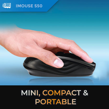 Adesso Ergonomic iMouse S50 - Wireless Optical Mouse