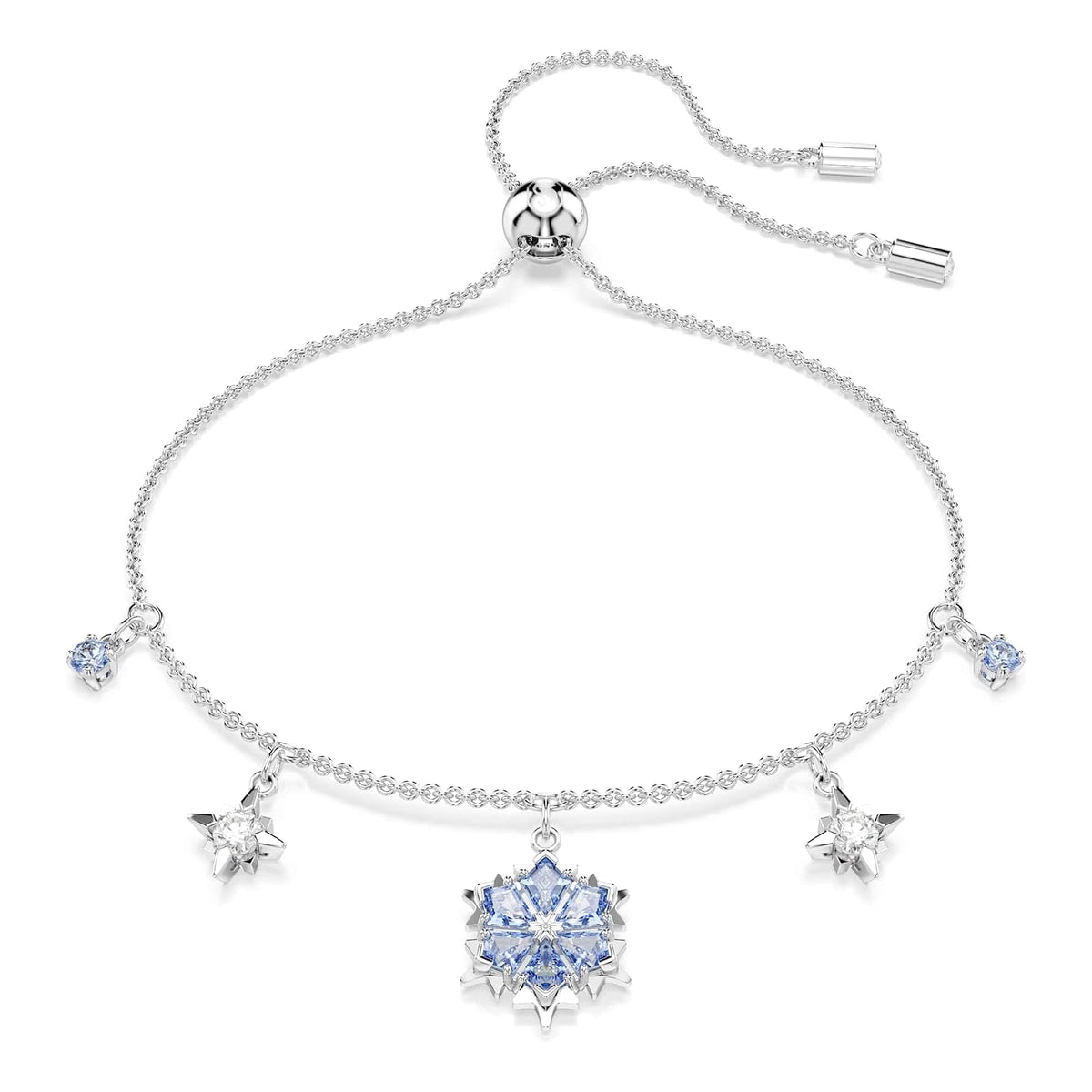 Swarovski Pulsera Magic, Copo de nieve, Azul, Baño de rodio