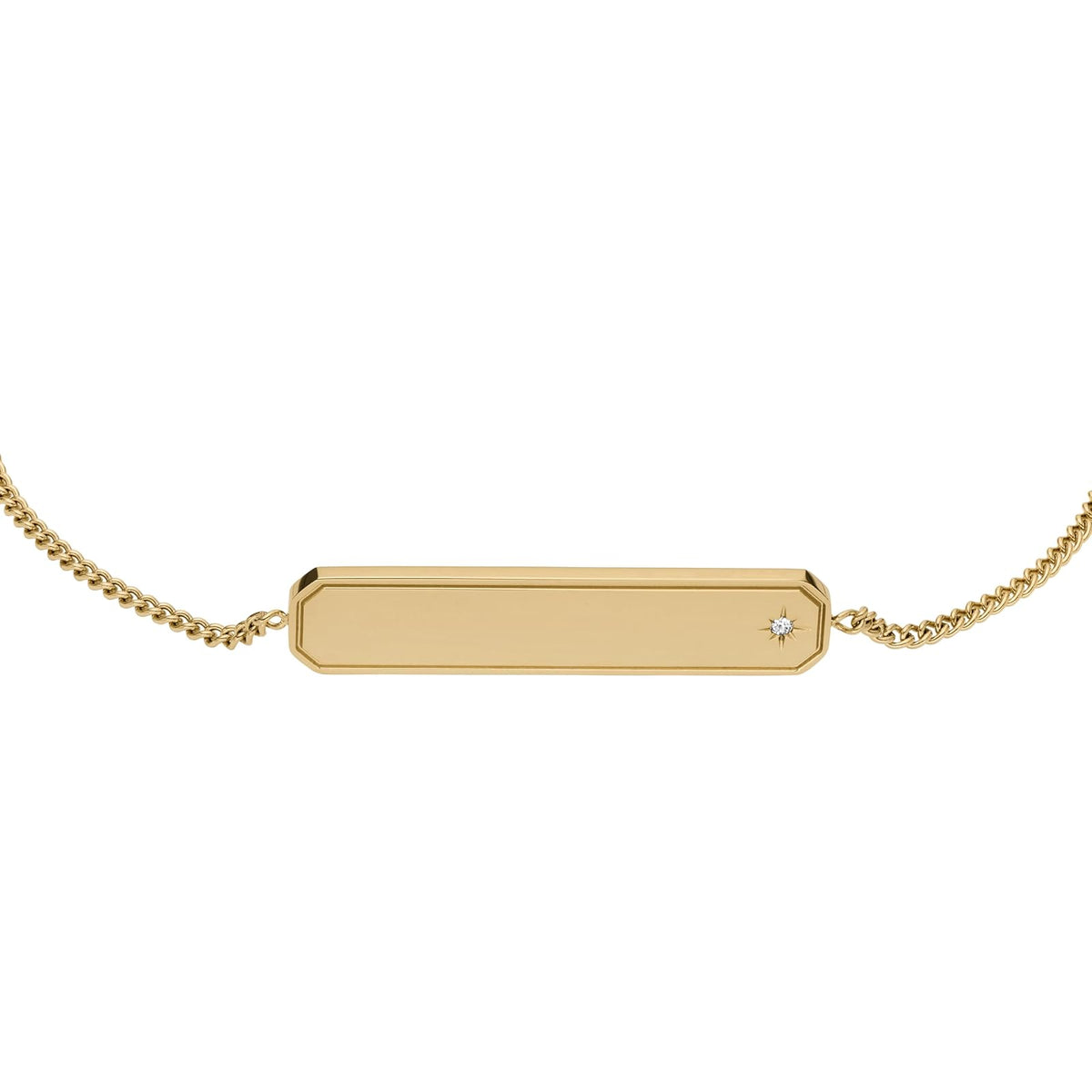 Pulsera Fossil JF04928710 Sadie de acero inoxidable en tono dorado para mujer