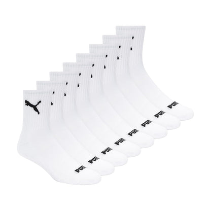 PUMA 8 Pack Athletic Cushioned High Quarter Crew Socks Calcetines deportivos Hombre