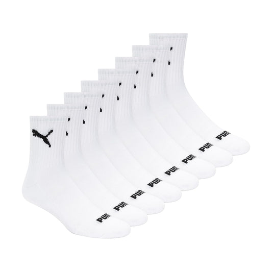 PUMA 8 Pack Athletic Cushioned High Quarter Crew Socks Calcetines deportivos Hombre