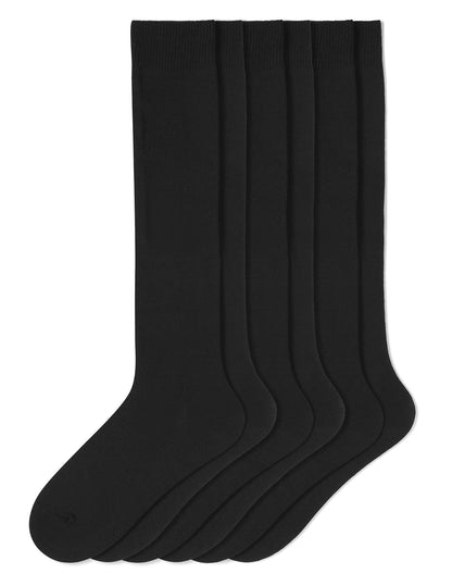 HUE Calcetines de Punto Plano hasta la Rodilla Paquete de 3 - Talla única - Nuevo Negro
