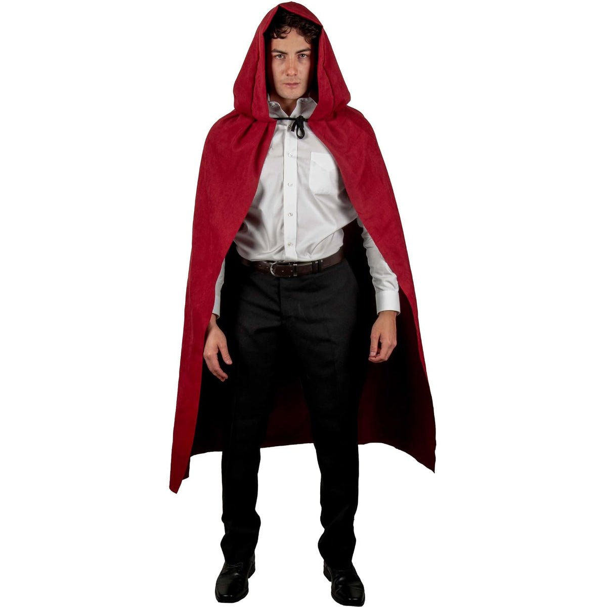 REV Capa Roja de Poliéster – Capa Clásica para Disfraz de Caperucita, Princesa o Hechicera – Accesorio para Mujer en Fiesta, Halloween, Cosplay o Evento de Fantasía