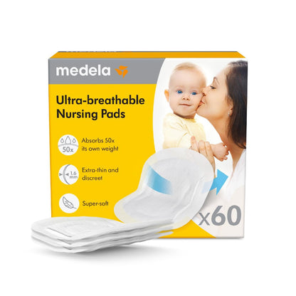 Medela Almohadillas para Lactancia Ultra Transpirables - 60 unidades - Ultra transpirable
