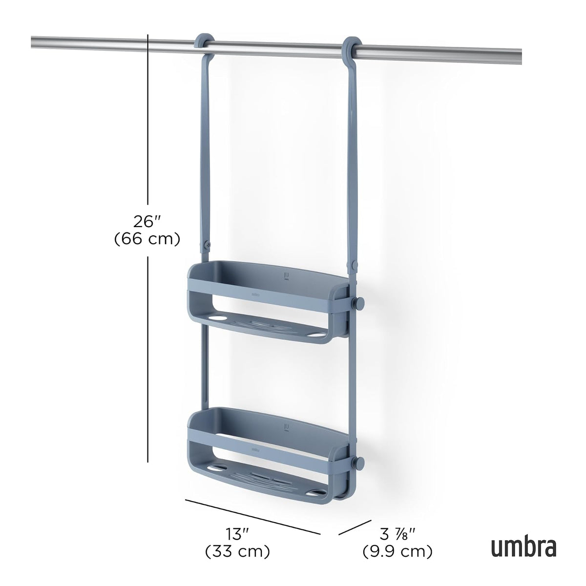umbra FLEX SHOWER CADDY, Azul pizarra