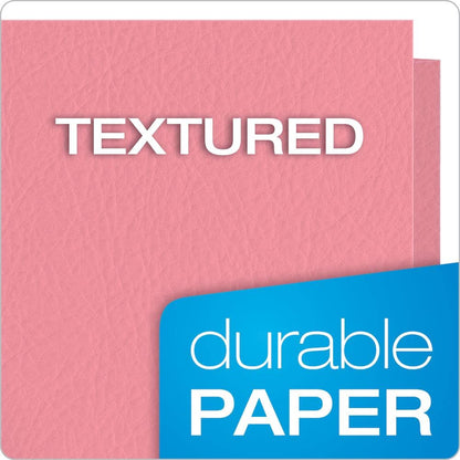 Fólder de bolsillo Oxford Twin, tamaño carta, 25 por caja, Rosado, 1 paquete