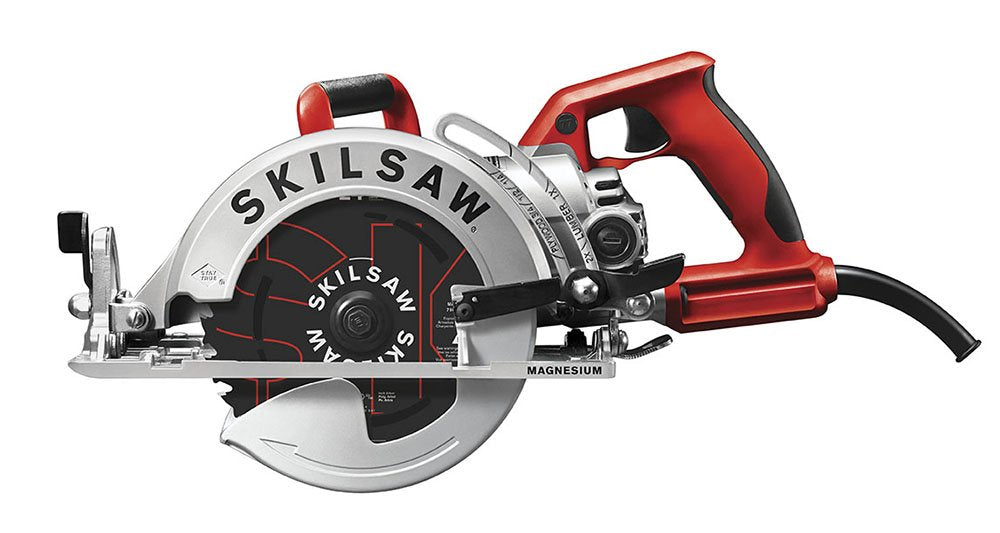 Skil - Sierra circular ligera con accionamiento helicoidal SAW SPT77WML-01 de 15 amperios y 7-1/4 pulgadas, plateada