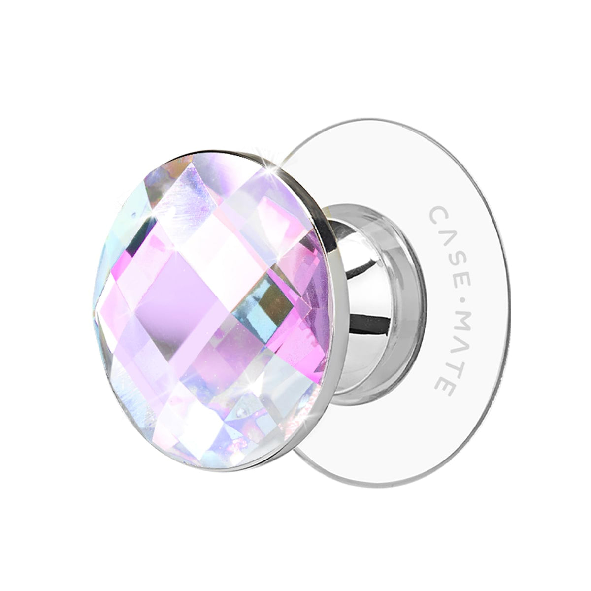 Case-Mate - MINIS - Phone Grip - Holder - Stand - Removable - Allows MagSafe Accessory Usage - Universal - Suction Cup - Iridescent Crystal