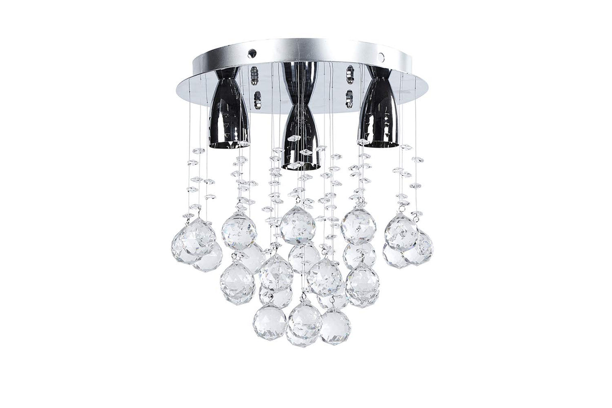 Candil Colgante Gamalux Williams Krystal Milano de 3 Luces P70930/3, luminaria compacta con cristal cortado HQ y diseño sofisticado para ambientes pequeños