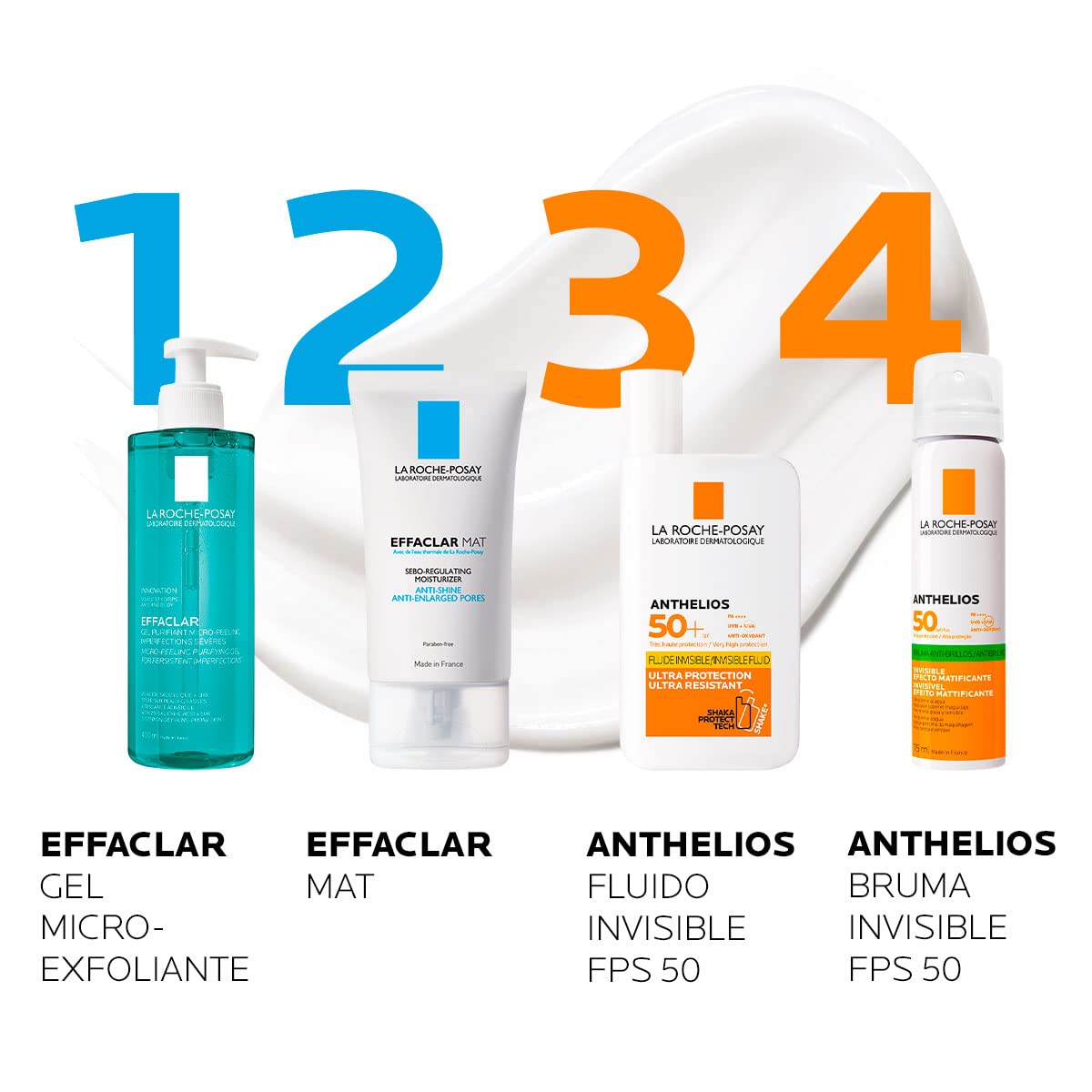 La Roche-Posay Anthelios Bruma Invisible FPS 50+ Protector Solar en Spray, Resistente al Agua con Efecto Matificante y Textura Ultraligera de Rápida Absorción, 75 ml