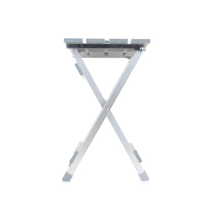 Camco Mesa Auxiliar Plegable de Aluminio, Pequeño | Capacidad para hasta 59 kg, se pliega a 2 pulgadas de ancho, se instala en segundos, no necesita herramientas