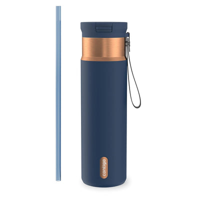 Contigo SnapSeal™ 710 ml Botella Térmica de Acero Inoxidable a Prueba de Fugas, con Correa para Transportar