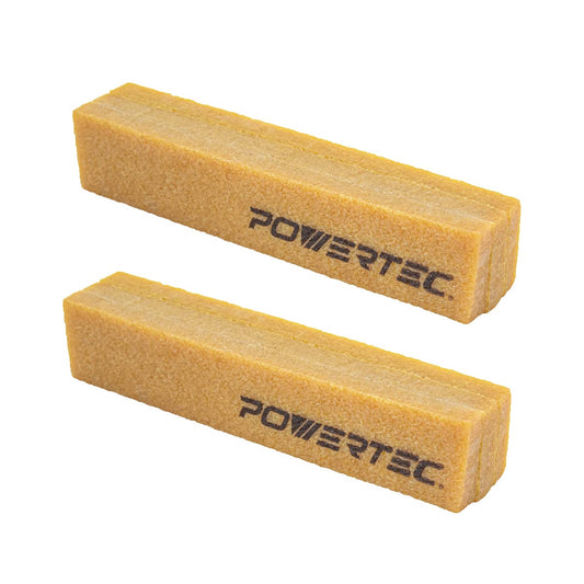 POWERTEC 71002-P2 - Barra de limpieza abrasiva para lijar cinturones y discos de 8-1/2 pulgadas, 2 unidades | Borrador de goma natural - Herramientas de carpintería para lijar la perfección