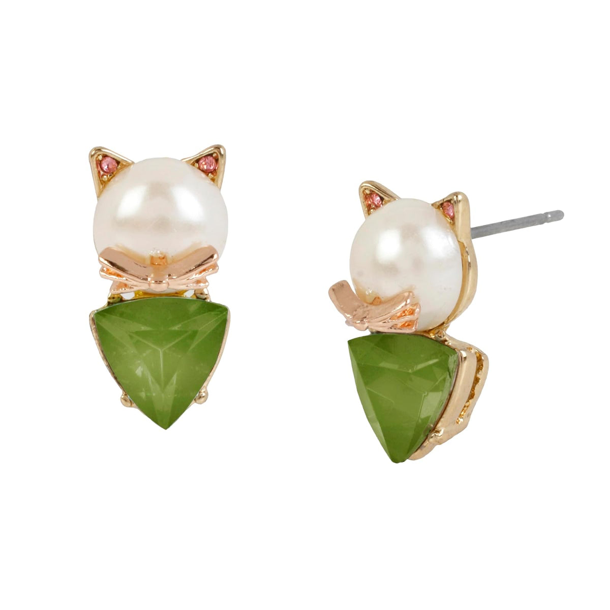 Betsey Johnson "Perla Critters" Cat Stud arete