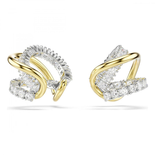 Pendientes ear cuff Hyperbola, Tallas mixtas, Blancos, Mezcla de acabados