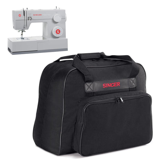 SINGER Bolso para máquina de coser, universal, Negro, 1 | Amplio interior acolchado, exterior de lona duradera, cierre de cierre rápido, bolsillo frontal grande, cómodo de llevar
