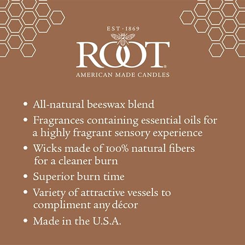 Root Candles Honeycomb Veriglass Scented Beeswax Blend Candle, Small, English Lavender