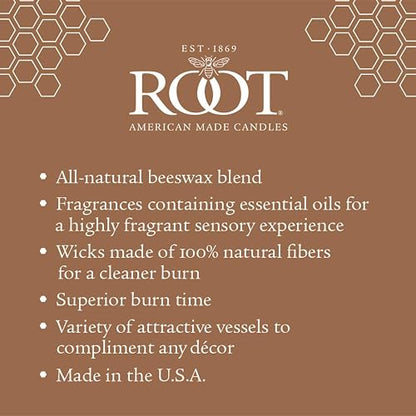 Root Candles Honeycomb Veriglass Scented Beeswax Blend Candle, Small, English Lavender