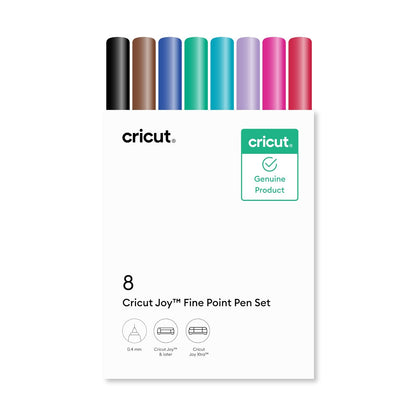 Cricut Joy Juego de bolígrafos de punta fina, 0,4 mm (8 unidades)