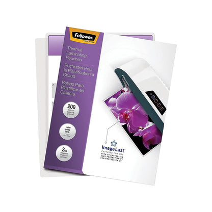 Fellowes 5244101 Laminating Pouches, Letter, 200pk (3Mil)