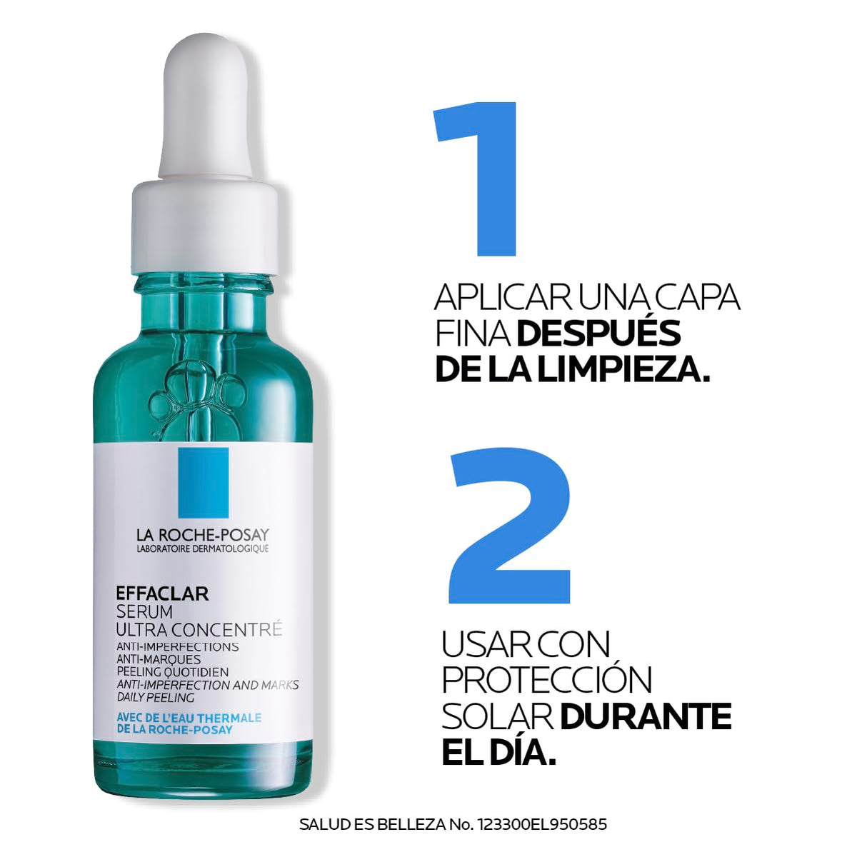 La Roche-Posay Effaclar Sérum Concentrado Facial Anti-Imperfecciones 30ml | Sérum Dermatológico, Trata y Corrige Imperfecciones, Purifica y Alisa la Piel, Con Ácido Glicólico y Salicílico/LHA