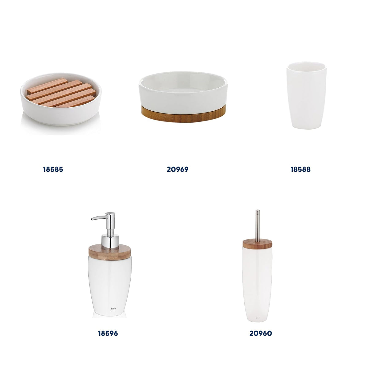 Kela Natura 18588 Toothbrush Beaker Ceramic White