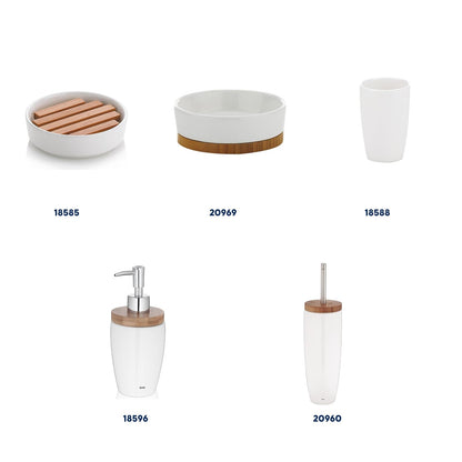 Kela Natura 18588 Toothbrush Beaker Ceramic White