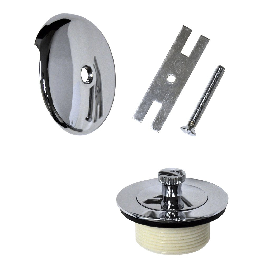 DANCO 88966 - Kit universal para desagüe de baño con placa de desbordamiento, chapado en cromo