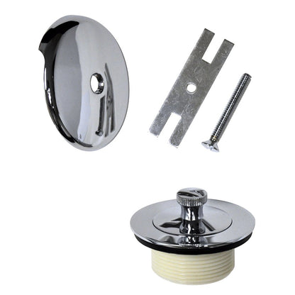 DANCO 88966 - Kit universal para desagüe de baño con placa de desbordamiento, chapado en cromo