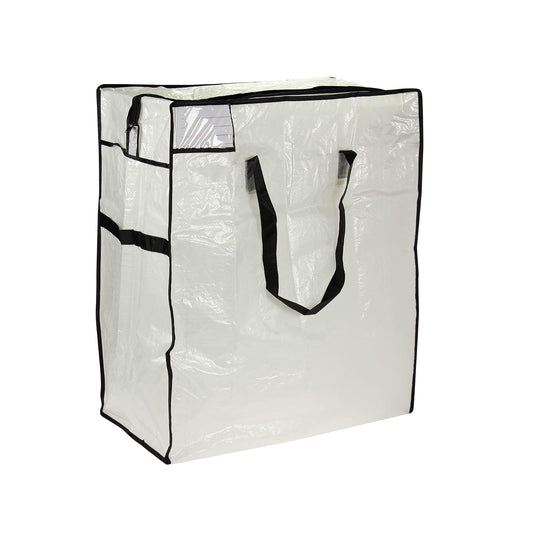 Household Essentials Bolsa de Almacenamiento, Mediana, Blanco, Mediano | Mediano, M, Blanco, material resistente, cierre de cremallera