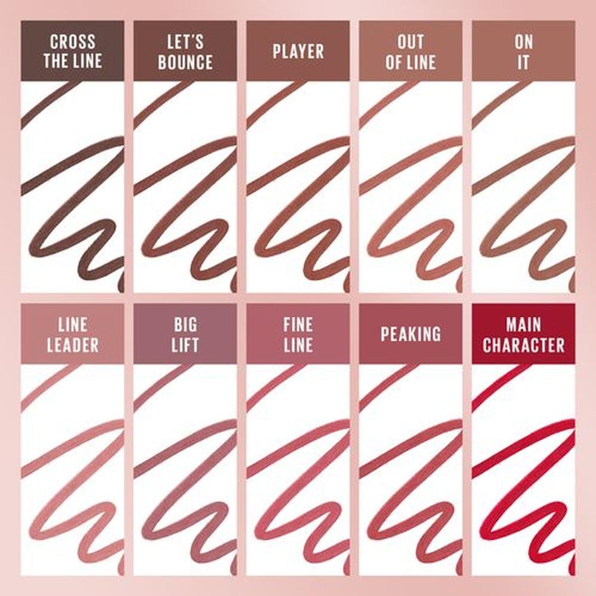 Maybelline Lifter Liner Delineador de Labios con Ácido Hialurónico, Textura Cremosa de Larga Duración, Punta Fina Ultra Precisa, Enriquecido con Aceite de Jojoba, Tono Cross the Line