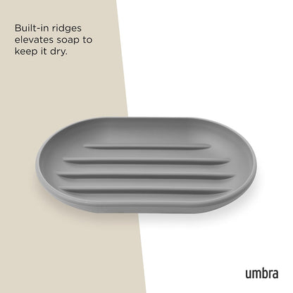 Umbra | Jabonera Touch, Diseño Minimalista, Color Gris