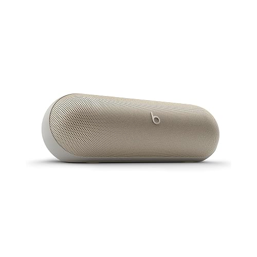 Beats Pill (Última versión)– Altavoz Bluetooth portátil, hasta 24 Horas de batería, Resistente al Agua, Compatible con Apple y Android, Sonido Potente para el hogar, Exteriores y Viajes– Champán