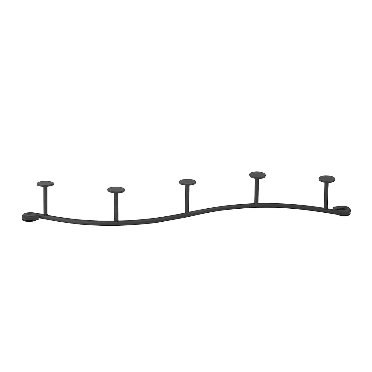 Spectrum 65010 Sweep - Perchero de Pared con 5 Ganchos, Transicional, Negro, 1