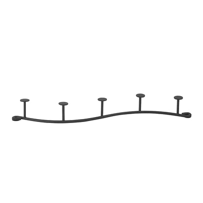 Spectrum 65010 Sweep - Perchero de Pared con 5 Ganchos, Transicional, Negro, 1