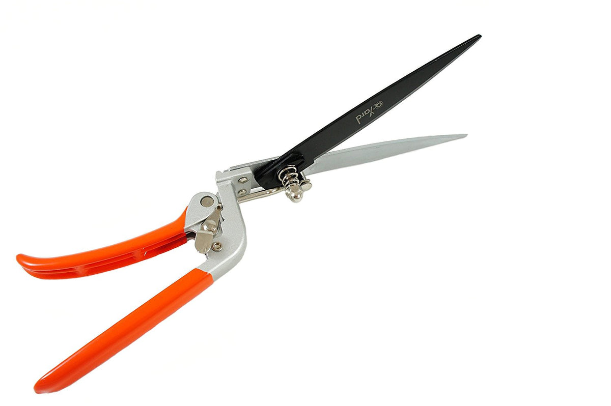 Q-Yard QY-741F - Tijeras de jardinería para jardín (Extra afiladas, Corte más fácil, cómodas, ergonómicas, Menos Esfuerzo, Tijeras de jardinería para Hombres y Mujeres, Color Naranja