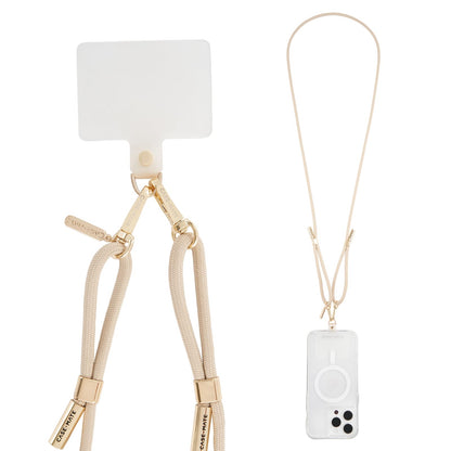 Case-Mate Correa Cruzada para Teléfono con Dije, Compatible con iPhone y Samsung - beige