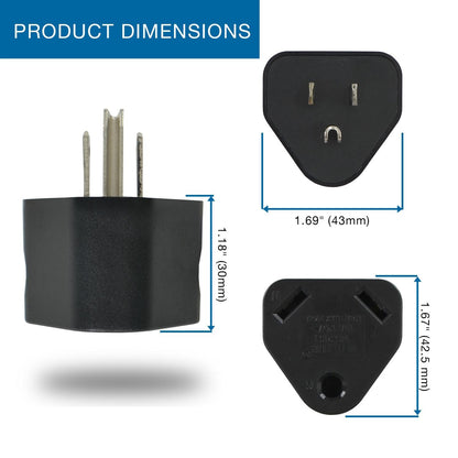 Conntek 14101 15A a TT-30R - Adaptador de Enchufe para RV, Color Negro