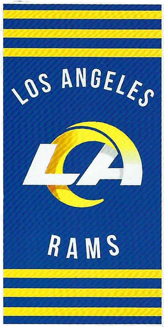 Northwest NFL Los Angeles RAMS - Toalla de Playa Unisex para Adultos, 30 x 60 Pulgadas, Rayas