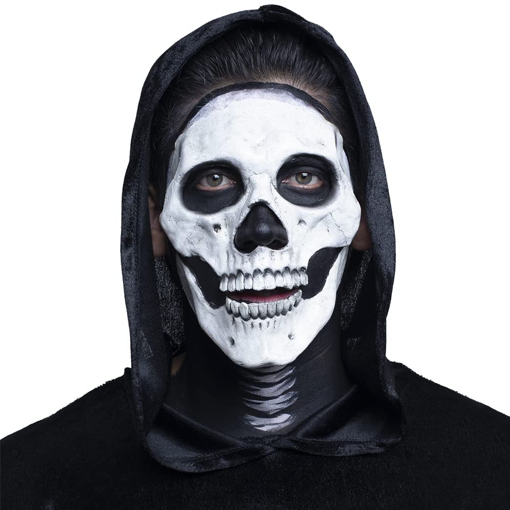 Ghoulish Productions Skull, Aplicación de Látex de Esqueleto Tipo Calavera, Maquillaje Falso de Huesos de Cráneo Ideal para Disfraz de Halloween, Día de los Muertos y Fiestas de Disfraces