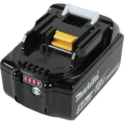 Makita BL1850B-2 18V LXT batería de iones de litio 5.0Ah, 2/paquete, negro | Hasta un 65% más de tiempo de ejecución, tiempo de carga de 45 minutos, carcasa resistente a impactos