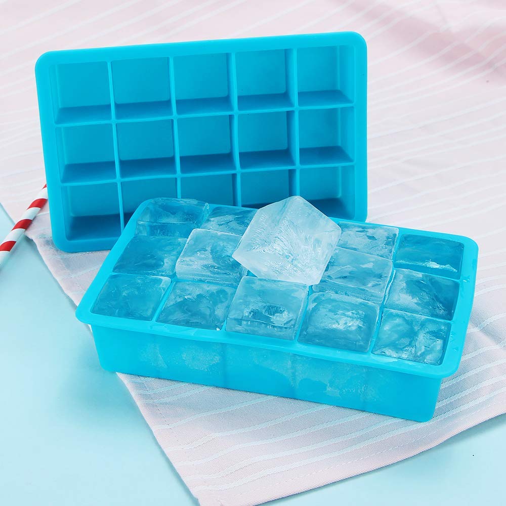 Webake Moldes Para Hielo Bandejas Para Cubitos de Hielo de Silicona Set de 3 para Whisky, Tequila, cócteles y bebidas refrescantes