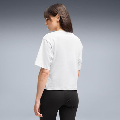 Puma ESS Cropped No. 1 Logo Relaxed tee Playera Mujer