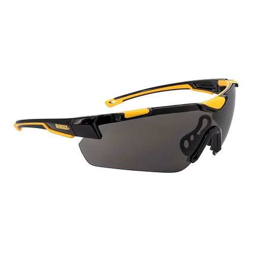 DEWALT DPG110 Chisel - Gafas protectoras unisex de media montura con ajuste perfecto, montura negra, lentes ahumadas