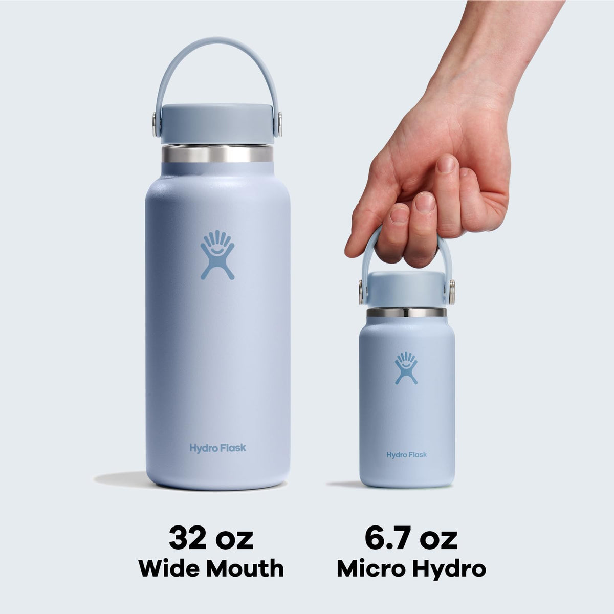 Hydro Flask - Mini frasco aislado a prueba de fugas para bolso o bolsillo en color verde aloe de 6.7 onzas